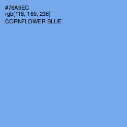 #76A9EC - Cornflower Blue Color Image