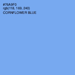 #76A9F0 - Cornflower Blue Color Image