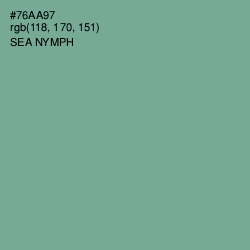 #76AA97 - Sea Nymph Color Image