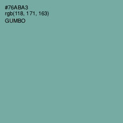 #76ABA3 - Gumbo Color Image