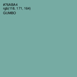 #76ABA4 - Gumbo Color Image