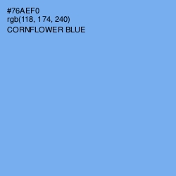 #76AEF0 - Cornflower Blue Color Image