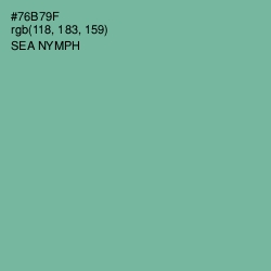 #76B79F - Sea Nymph Color Image