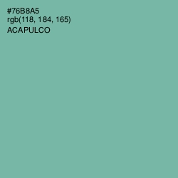 #76B8A5 - Acapulco Color Image