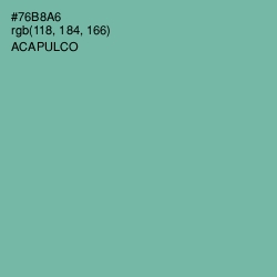 #76B8A6 - Acapulco Color Image