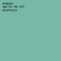 #76B9A7 - Acapulco Color Image