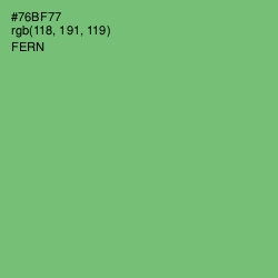 #76BF77 - Fern Color Image