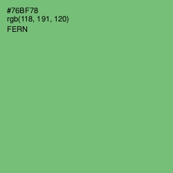 #76BF78 - Fern Color Image