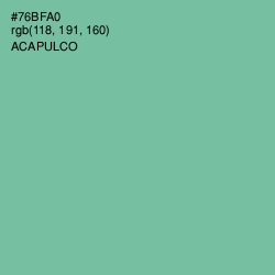 #76BFA0 - Acapulco Color Image