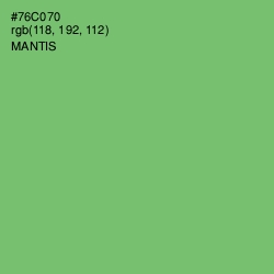 #76C070 - Mantis Color Image