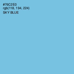#76C2E0 - Sky Blue Color Image