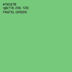 #76C87B - Pastel Green Color Image