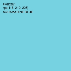 #76D2E1 - Aquamarine Blue Color Image