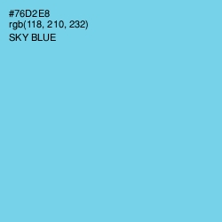 #76D2E8 - Sky Blue Color Image