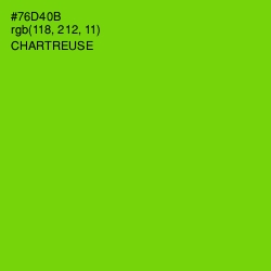 #76D40B - Chartreuse Color Image