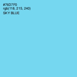 #76D7F0 - Sky Blue Color Image