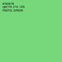 #76D87B - Pastel Green Color Image