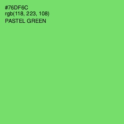 #76DF6C - Pastel Green Color Image