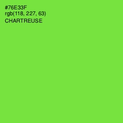 #76E33F - Chartreuse Color Image