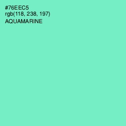 #76EEC5 - Aquamarine Color Image