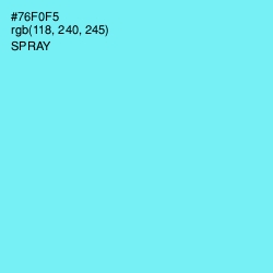 #76F0F5 - Spray Color Image