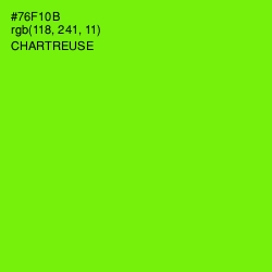 #76F10B - Chartreuse Color Image