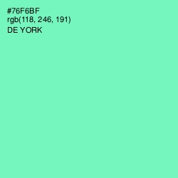 #76F6BF - De York Color Image