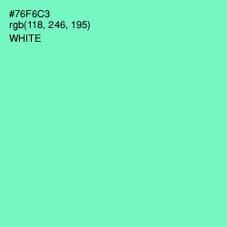 #76F6C3 - Aquamarine Color Image