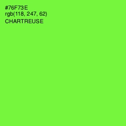 #76F73E - Chartreuse Color Image