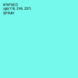 #76F9ED - Spray Color Image