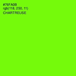 #76FA0B - Chartreuse Color Image