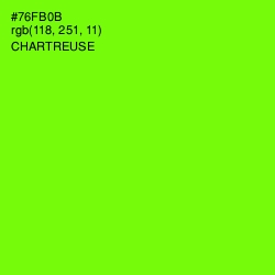 #76FB0B - Chartreuse Color Image