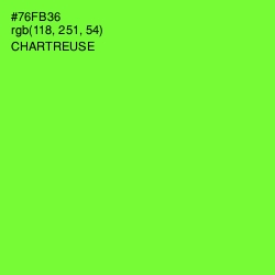 #76FB36 - Chartreuse Color Image