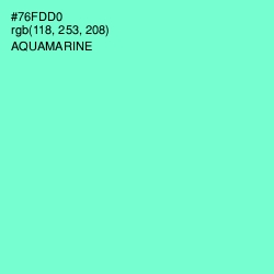 #76FDD0 - Aquamarine Color Image