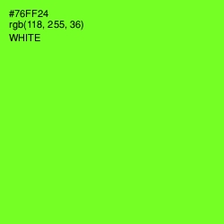 #76FF24 - Chartreuse Color Image