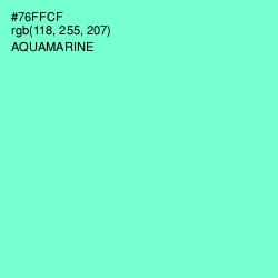 #76FFCF - Aquamarine Color Image