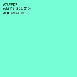#76FFD7 - Aquamarine Color Image
