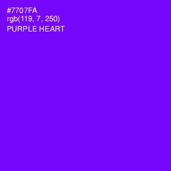 #7707FA - Purple Heart Color Image