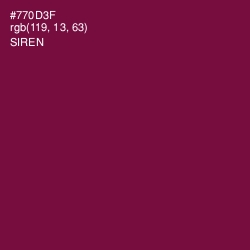 #770D3F - Siren Color Image