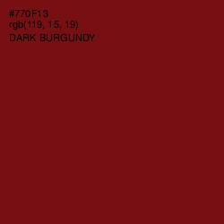 #770F13 - Dark Burgundy Color Image