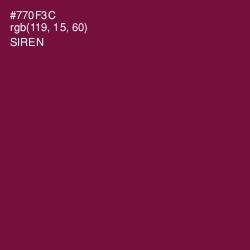 #770F3C - Siren Color Image