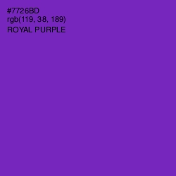 #7726BD - Royal Purple Color Image