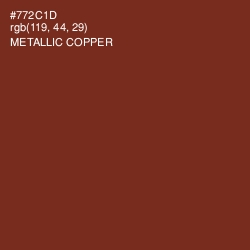 #772C1D - Metallic Copper Color Image