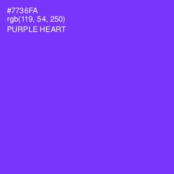 #7736FA - Purple Heart Color Image