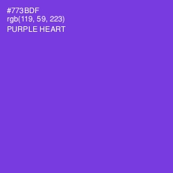 #773BDF - Purple Heart Color Image