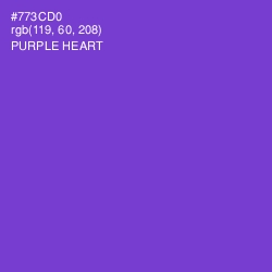 #773CD0 - Purple Heart Color Image