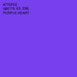 #773FEE - Purple Heart Color Image