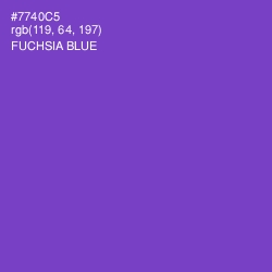 #7740C5 - Fuchsia Blue Color Image