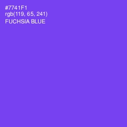 #7741F1 - Fuchsia Blue Color Image