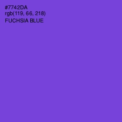 #7742DA - Fuchsia Blue Color Image